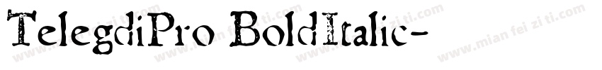 TelegdiPro BoldItalic字体转换
